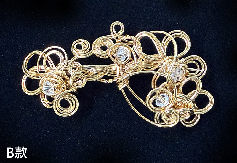 纍花絲瑬金系列-繁花典雅胸針